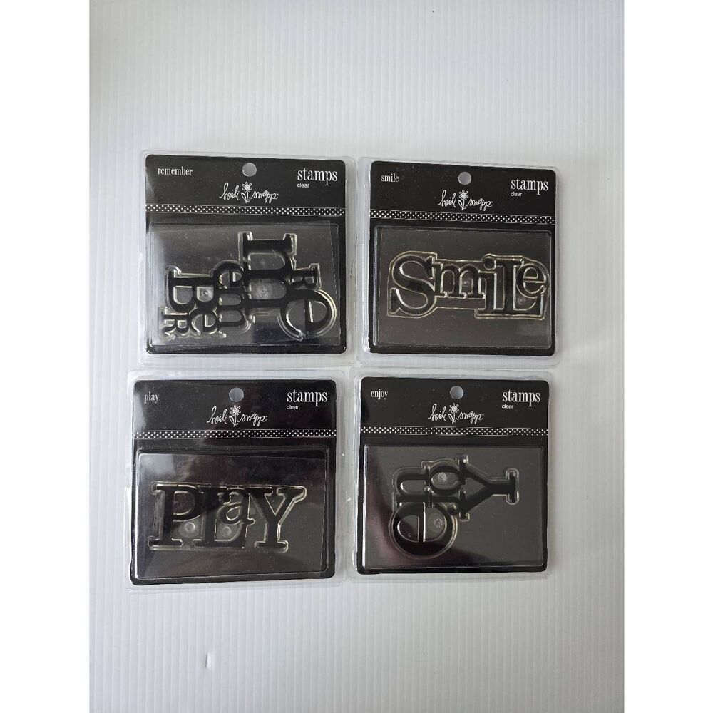 Heidi Swapp Clear Stamps Assorted Lot of 4